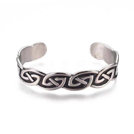 304 Stainless Steel Bangles BJEW-G624-01AS-1
