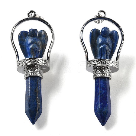 Natural Lapis Lazuli Pointed Big Pendants KK-H491-01P-03-1