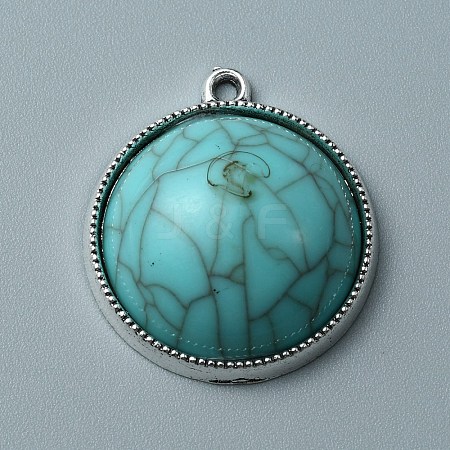 Opaque Resin Pendants RESI-TAC0010-80B-1