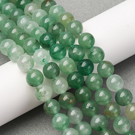 Natural Green Aventurine Round Beads Strands X-G-S150-8mm-4-1