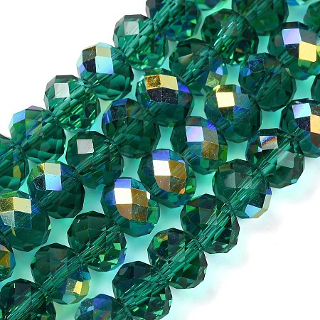Electroplate Transparent Glass Beads Strands EGLA-A046-01C-23-1