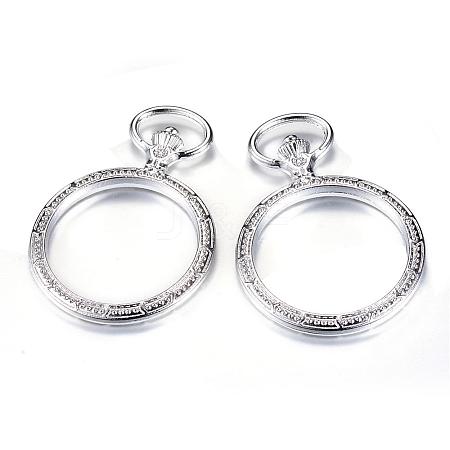 Rack Plating Alloy Open Back Bezel Big Pendants PALLOY-T005-02P-FF-1