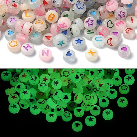 Luminous Acrylic Beads MACR-YW0002-96-1