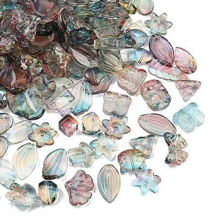 Gradient Color Transparent Glass Beads GLAA-B026-01H-1