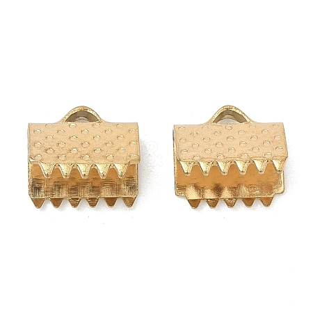 304 Stainless Steel Ribbon Crimp Ends STAS-Z178-13G-1