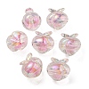 UV Plating Rainbow Iridescent Acrylic Beads OACR-F004-02H-1