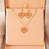Alloy Rhinestone Pendant Necklaces & Dangle Earrings Sets for Women FS-WGD52C4-06-1