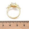 Brass & Cubic Zirconia Finger Rings CU-CBA7E55-15G-5