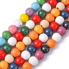 5 Strands 5 styles Halloween Spray Painted Natural Wood Beads Strands WOOD-YW0001-04-2