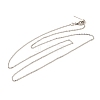 1mm Rack Plating Brass Cable Chain Adjustable Slider Necklaces for Women Men MAK-L044-04P-1