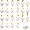 30Pcs Natural Cultured Freshwater Pearl Connector Charms PALLOY-SC00001-1