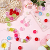 40Pcs Transparent Acrylic Bead Caps OACR-SC0003-03-4