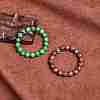 Coconut Brown Natural Mashan Jade Round Beaded Stretch Bracelet BJEW-SW00077-09-2