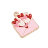 Valentine's Day Alloy Enamel Pendants X-ENAM-I084-01KCG-30-2