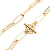 Moon Brass Lariat Necklaces NJEW-JN03041-01-5