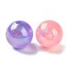 UV Plating Acrylic Beads with Giltter Powder PACR-E003-06-3