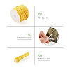 5 Rolls 5 Colors Nylon Braided Cord Ropes NWIR-PJ0001-01-4