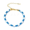 Braided Round Polyester Cord Bracelet Makings FB-CBAEDA0-01G-32-1