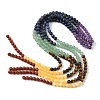 Chakra Natural Red Jasper & Yellow Jade & Green Aventurine & Tiger Eye & Sodalite & Amethyst Beads Strands X-G-NH0002-E02-6mm-1