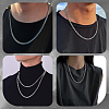 1Pc 304 Stainless Steel Cuban Link Chain Necklaces for Men Women NJEW-BM0001-08D-6