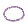 Reiki Crystal Natural Amethyst Beads Stretch Bracelets Stet for Girl Women BJEW-JB06804-2