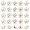 30Pcs ABS Plastic Imitation Pearl with Glass Rhinestone Beads KY-GA0001-29-1