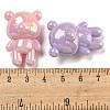 UV Plating Iridescent Acrylic Beads OACR-G039-06-3