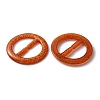 Flat Round Resin Buckle Clasps CRES-WH0013-15F-2