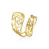 304 Stainless Steel Flower & Phoenix Cuff Open Rings WG0AE90-02-4