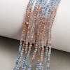 Gradient Color Natural Sunstone & Aquamarine Beads Strands GG-CBA1668-A02-2mm-1