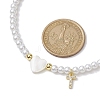 Brass Micro Pave Grade AAA Cubic Zirconia Letter Pendant Necklaces NJEW-JN04771-20-3