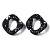Spray Painted CCB Plastic Linking Rings LS-CCB-Q091-019B-2