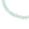 Faceted Rondelle Glass Beaded Necklace for Women NJEW-M208-01N-4