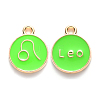 Alloy Enamel Pendants ENAM-S124-01A-06G-1