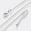 Long-Lasting Plated Brass Curb Chain Necklaces NJEW-K112-07P-NF-1