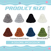 24Pcs 8 Colors Handmade Wool Woven Hat Decoration AJEW-FG0003-34A-2