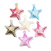 UV Plating Acrylic Pendants OACR-A040-06-1