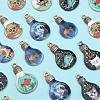 50Pcs 10 Styles Rack Plating Alloy Enamel Pendants ENAM-CJ0003-10-6
