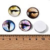 Printed Transparent Glass Cabochons GL-CBAA22A-07-4