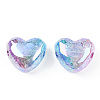 Transparent Crackle Acrylic Beads OACR-P010-14C-2