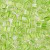 Transparent Spray Painted Glass Seed Beads SEED-L011-10A-06-3