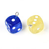 Transparent Acrylic Enamel Pendants TACR-T028-54-2