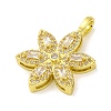 Brass Pendants with Cubic Zirconia KK-D536-09G-01-2