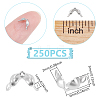 250Pcs 304 Stainless Steel Bead Tips STAS-UN0063-54-3