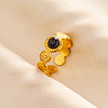 Round Synthetic Turquoise Finger Rings SA1153-10-1