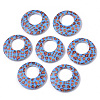 Double Opaque Spray Painted Acrylic Pendants LS-MACR-S361-37C-2