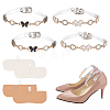 2 Bags 2 Colors Zinc Alloy Enamel & Resin & Crystal Rhinestone Shoe Laces FIND-PH0028-03-1