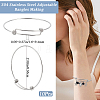 10Pcs Adjustable 304 Stainless Steel Bangles Making  MAK-BBC0001-16-2