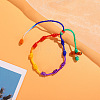 Cross Nylon Cord Braided Bead Bracelets WG2C716-12-1