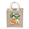Jute Tote Bags Soft Cotton Handles Laminated Interior ABAG-F003-09D-1